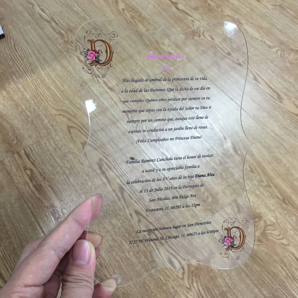 2018 hot sell wedding favor laser cut acrylic invitation personalize wedding card with your own design printing
2018 hot sell wedding favor laser cut acrylic invitation personalize wedding card with your own design printing