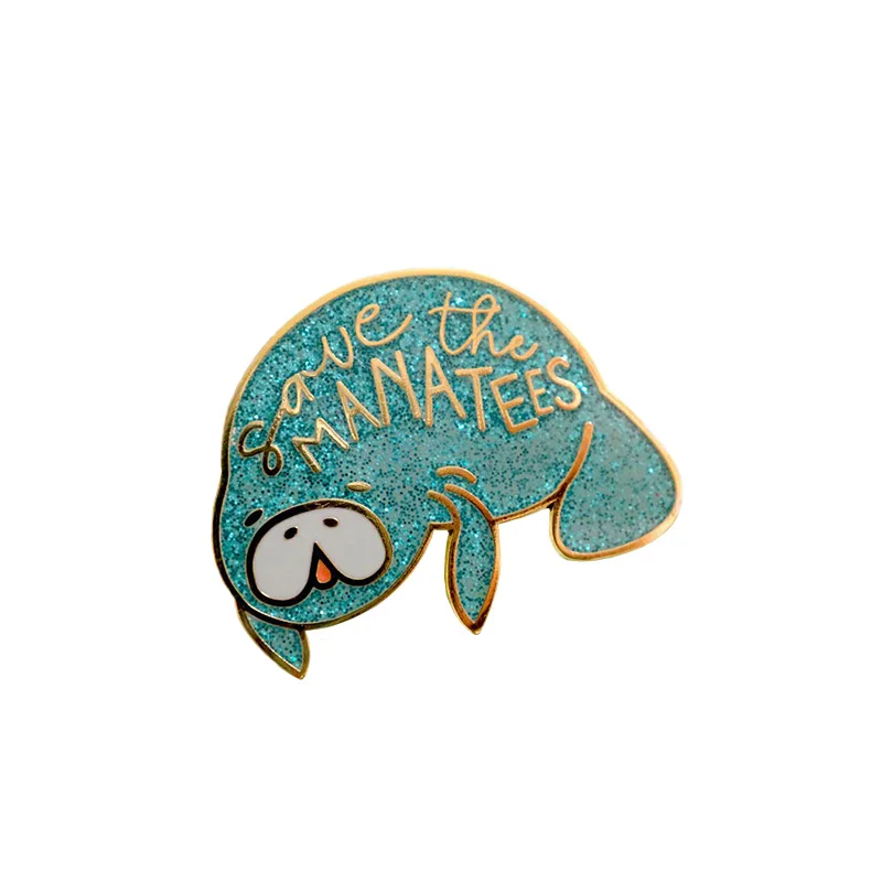 Save the manatees enamel pin endangered species manatee brooches sea animal jewelry cute pins glitter sea cows lovers gift
Save the manatees enamel pin endangered species manatee brooches sea animal jewelry cute pins glitter sea cows lovers gift