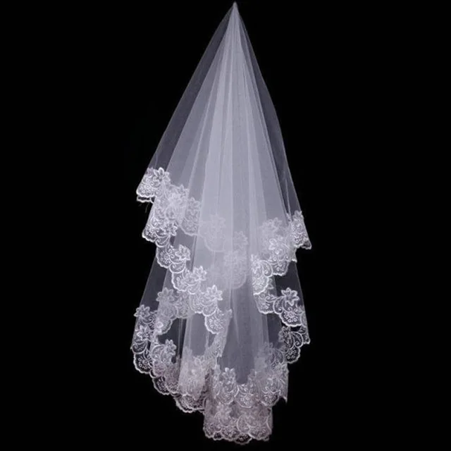Hot Quality Wedding Accessories Short White Ivory One Layer Bridal Veil Appliques Lace Edge
Hot Quality Wedding Accessories Short White Ivory One Layer Bridal Veil Appliques Lace Edge
