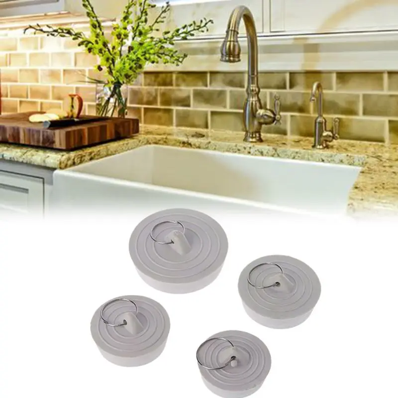 Резиновая пробка для слива раковины с подвесным кольцом ванной кухни