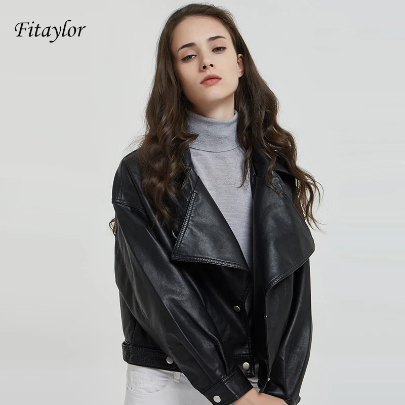 Fitaylor 2019 Women Faux Leather Jacket Autumn Retro Coat Short Zipper Motor PU Red Jacket Spring Vintage Street Leather Coats
Fitaylor 2019 Women Faux Leather Jacket Autumn Retro Coat Short Zipper Motor PU Red Jacket Spring Vintage Street Leather Coats