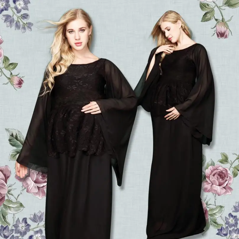 2019 New Pregnant Women Maternitty Photography Props Black Chiffon Long Sleeve Dress Maternity Fashion Lace Dress Clothes Y365
2019 New Pregnant Women Maternitty Photography Props Black Chiffon Long Sleeve Dress Maternity Fashion Lace Dress Clothes Y365