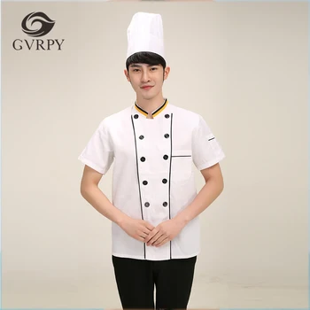 Summer Women Men White Chef Work Jackets Short Sleeves Double-breasted Spliced Stand Collar Catering Restaurant Kitchen Uniforms
Summer Women Men White Chef Work Jackets Short Sleeves Double-breasted Spliced Stand Collar Catering Restaurant Kitchen Uniforms