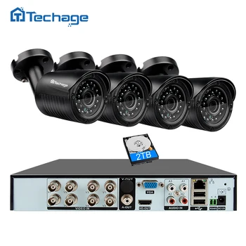 

Techage 8CH 1080P HDMI Output DVR Kit AHD CCTV System 4PCS 720P 1.0MP Camera Outdoor AHD-M Video Security Surveillance System