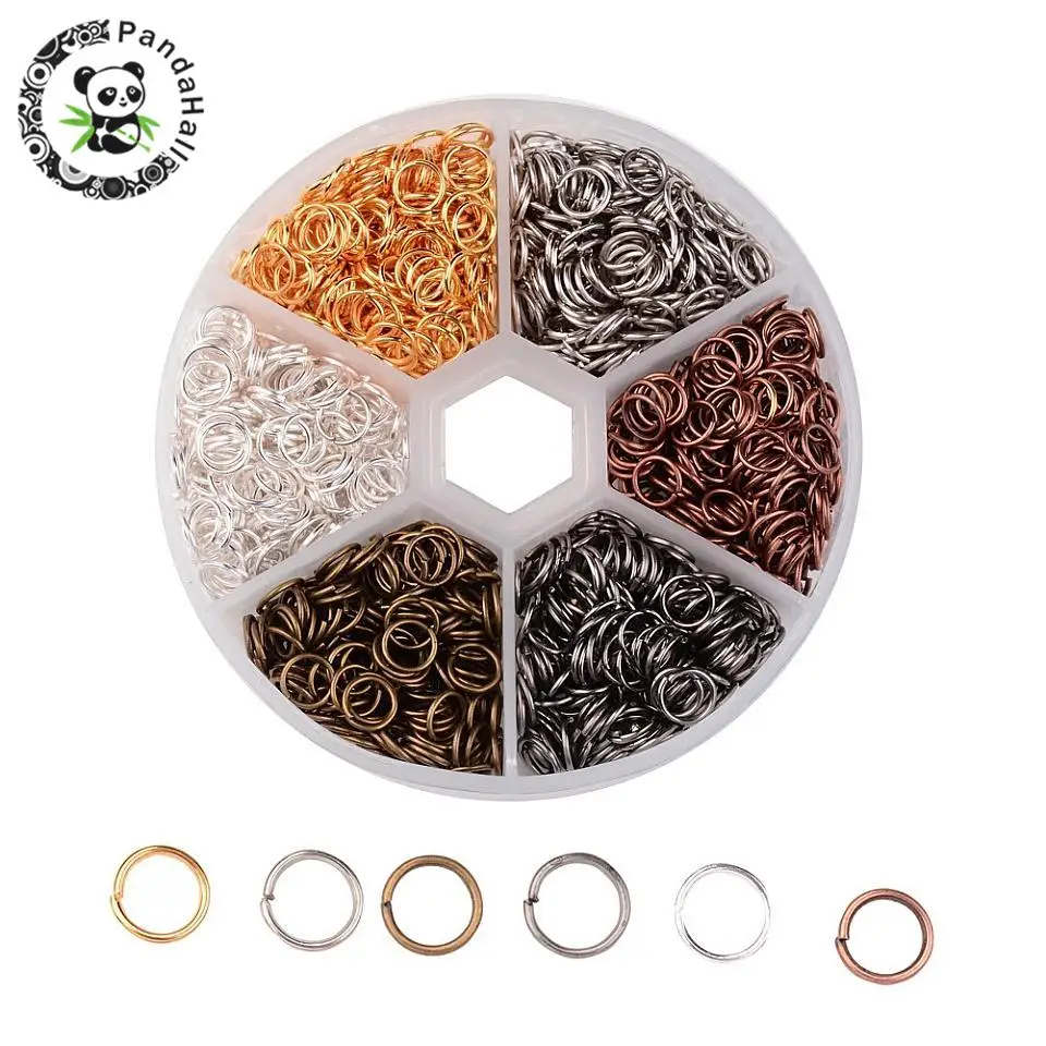 1 Box 6 Color Iron Jump Rings, Close but Unsoldered, Mixed Color, 6x0.7mm, about 1800pcs/box
1 Box 6 Color Iron Jump Rings, Close but Unsoldered, Mixed Color, 6x0.7mm, about 1800pcs/box