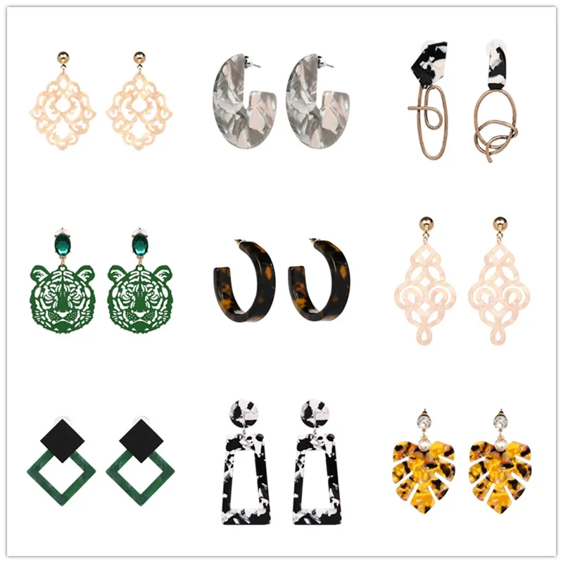 FASHIONSNOOPS Fashion Multicolored Acrylic Dangle Earring for Women Alloy Geometry Resin Statement Hanging Earring Za Brincos
FASHIONSNOOPS Fashion Multicolored Acrylic Dangle Earring for Women Alloy Geometry Resin Statement Hanging Earring Za Brincos