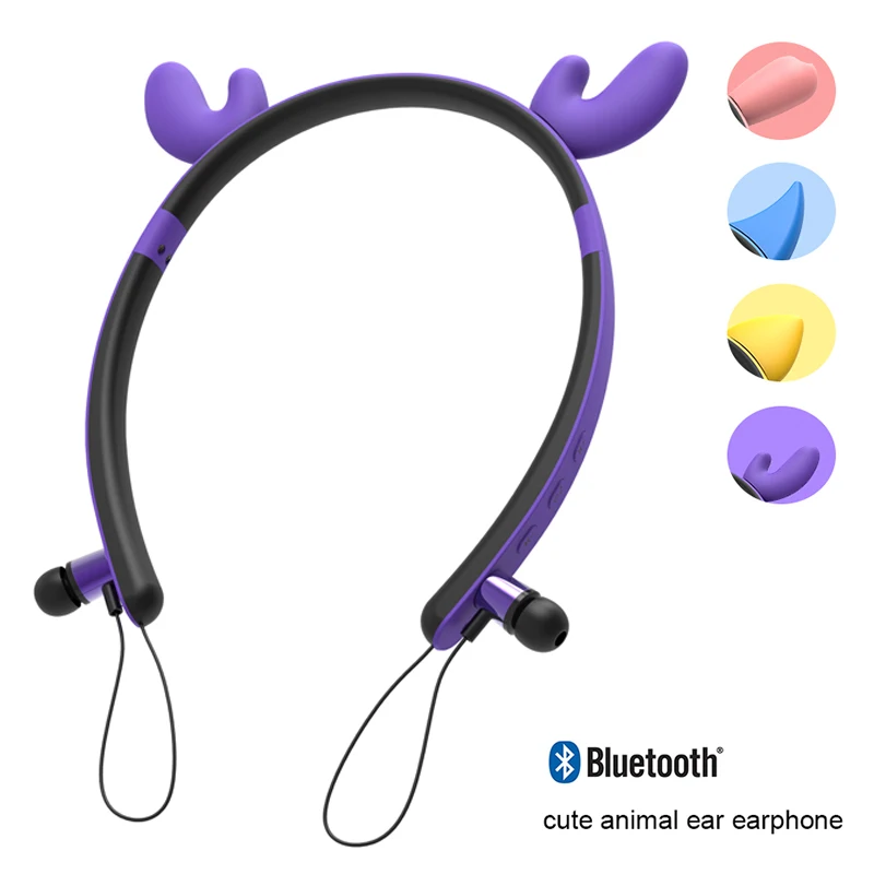 Earphone wireless bluetooth headset cute animal In-Ear Sport ear earphone for hair hoop clip cordless headphones
Earphone wireless bluetooth headset cute animal In-Ear Sport ear earphone for hair hoop clip cordless headphones