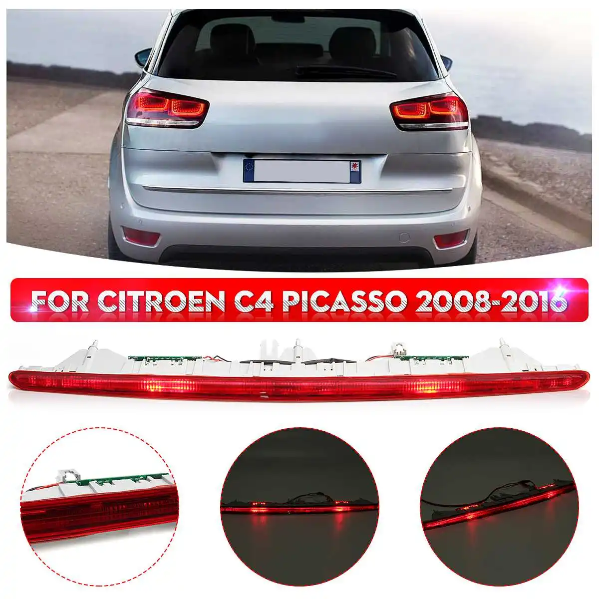 Car Rear Tail LED Hight Break Light Stop Lamp 9680398480 For Citroen C4 Picasso 2008 2009 2010 2011 2012 2013 2014 2015 2016
Car Rear Tail LED Hight Break Light Stop Lamp 9680398480 For Citroen C4 Picasso 2008 2009 2010 2011 2012 2013 2014 2015 2016
