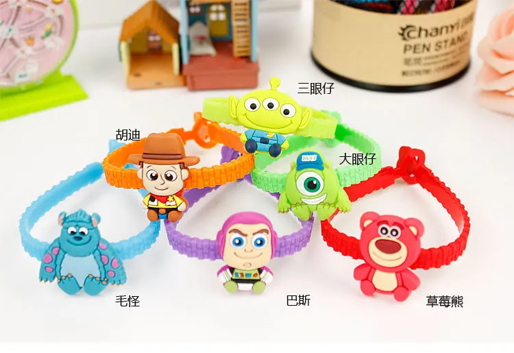 Creative cartoon wrist band Toy story kids' silicone bracelet Monster college bracelet
Creative cartoon wrist band Toy story kids' silicone bracelet Monster college bracelet