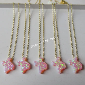 30 pc/lot OP08 12mm Texas Opal Necklace Synthetic Map TEXAS Opal Necklace 925 Sterling Silver Island TEXAS Opal Necklace 
30 pc/lot OP08 12mm Texas Opal Necklace Synthetic Map TEXAS Opal Necklace 925 Sterling Silver Island TEXAS Opal Necklace