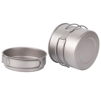 1100Ml Titanium Pot Pan Set Super Lightweight Camping Cookware Set Outdoor Tableware Cooking Tool With Folding Handle
1100Ml Titanium Pot Pan Set Super Lightweight Camping Cookware Set Outdoor Tableware Cooking Tool With Folding Handle
