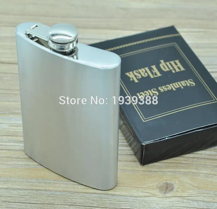 Image 1pc Whisky 8oz(225ml) Stainless Steel Pocket Hip Flask Gin Alcohol Wine Wedding Party Bar Drink Bottle Liquor