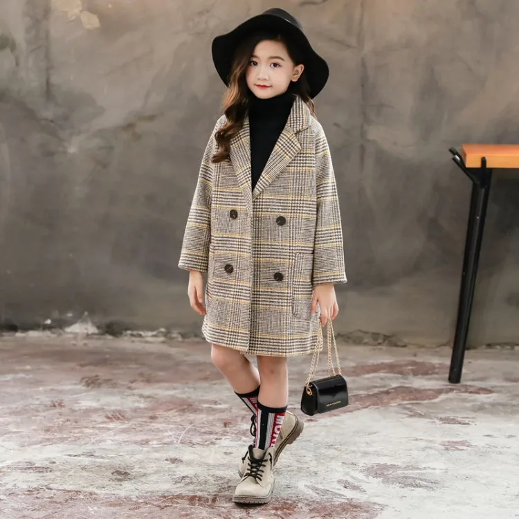Фото Пальто для девочек подростков сезон осень весна зима Одежда - купить
