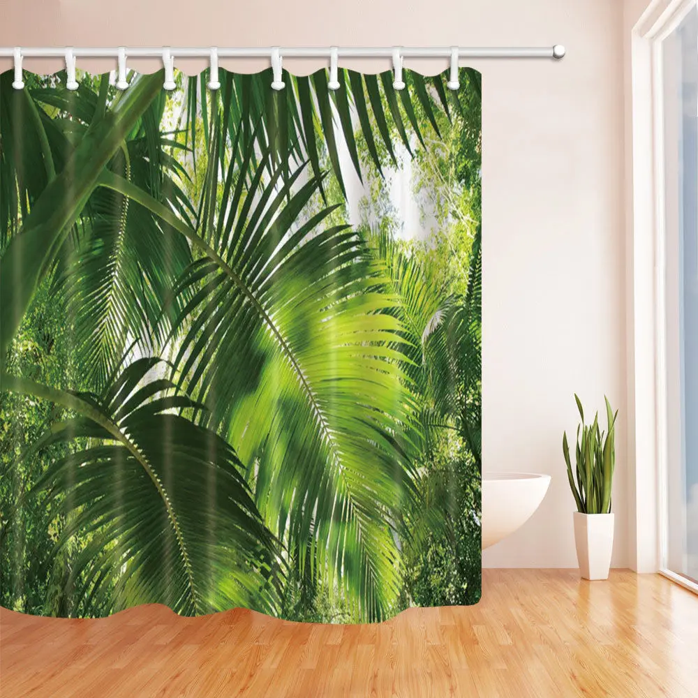 Tropical Palm Tree In Forest Bathroom Shower Curtain Polyester Fabric Waterproof Home Decor Bath Curtains with Hooks
Tropical Palm Tree In Forest Bathroom Shower Curtain Polyester Fabric Waterproof Home Decor Bath Curtains with Hooks