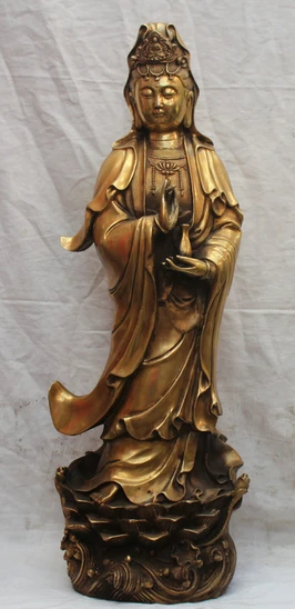 xd 001407 25" Chinese Buddhism Bronze Gold Stand Vase Kwan-yin Guan Yin Goddess Statue
xd 001407 25" Chinese Buddhism Bronze Gold Stand Vase Kwan-yin Guan Yin Goddess Statue