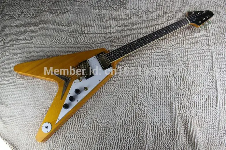 Free shipping Top High quality Wood color guitar EMG pick-up flying V type electric guitar
Free shipping Top High quality Wood color guitar EMG pick-up flying V type electric guitar