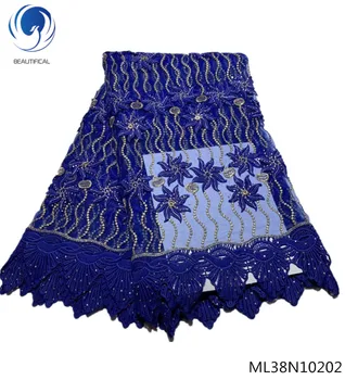 BEAUTIFICAL blue heavy lace fabric nigerian lace fabric lot guangzhou lace fabric french with rhinestones latest design ML38N102
BEAUTIFICAL blue heavy lace fabric nigerian lace fabric lot guangzhou lace fabric french with rhinestones latest design ML38N102
