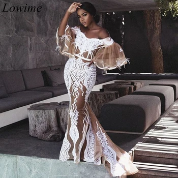 Plus Size African Style Lace Prom Dresses Mermaid Off-Shoulder Sexy See Through Evening Party Gowns With Sleeve Custom Made
Plus Size African Style Lace Prom Dresses Mermaid Off-Shoulder Sexy See Through Evening Party Gowns With Sleeve Custom Made