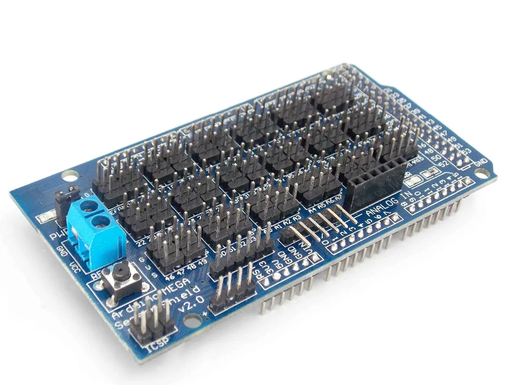 Горячая Распродажа новинка V2.0 датчик Mega Shield для ATMEGA 2560 R3 1280 дешево | Электронные