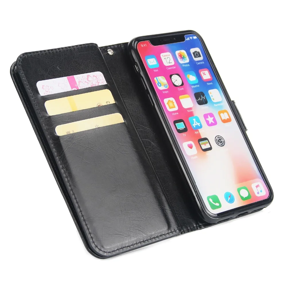 Luxury Leather Holder Wallet Cases For iPhone X 8 7 6 6s plus 5s SE With Nine Card Slots Mobile Phone Cover Accessory Black Gold
Luxury Leather Holder Wallet Cases For iPhone X 8 7 6 6s plus 5s SE With Nine Card Slots Mobile Phone Cover Accessory Black Gold