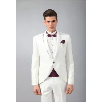 2017 new White smoking Wedding Suits for Men Slim Fit 2 Pieces Tuxedo Prom mens suits Custom Groom suit Blazer Terno Masculino
2017 new White smoking Wedding Suits for Men Slim Fit 2 Pieces Tuxedo Prom mens suits Custom Groom suit Blazer Terno Masculino