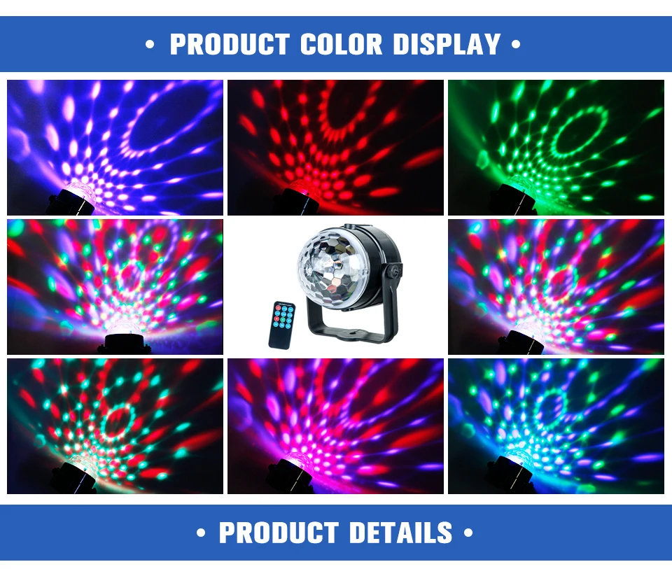 Mini RGB 3W Crystal Magic Ball Led Stage Lamp DJ KTV Disco Laser Light Party Lights Sound IR Remote Control Christmas Projector (4)