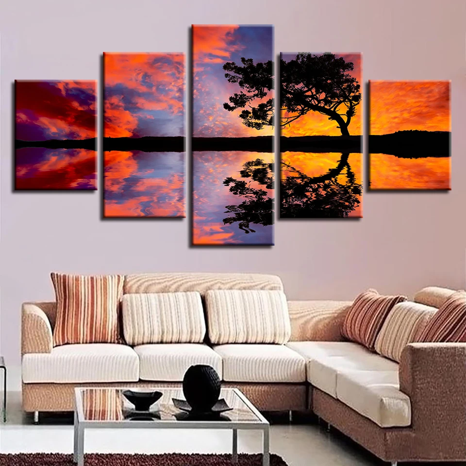 Home Decor Canvas Painting 5 Pieces Tree HD Prints Mountain Wall Art Sunset Modular Pictures Bedside Background Artwork Poster
Home Decor Canvas Painting 5 Pieces Tree HD Prints Mountain Wall Art Sunset Modular Pictures Bedside Background Artwork Poster
