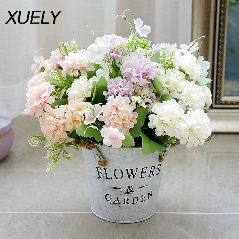 5 fork artificial flower ball 9 head hydrangeab ouquet DIY home Hotel decoration simulation silk flower wedding table decoration
5 fork artificial flower ball 9 head hydrangeab ouquet DIY home Hotel decoration simulation silk flower wedding table decoration
