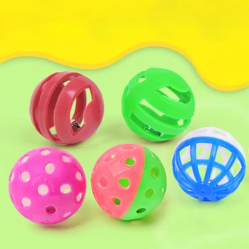 Colorful Plastic Cat Toy Ball with Bell Ring Wholesale Pet Kitten Toys Interactive Cat Training Toys
Colorful Plastic Cat Toy Ball with Bell Ring Wholesale Pet Kitten Toys Interactive Cat Training Toys