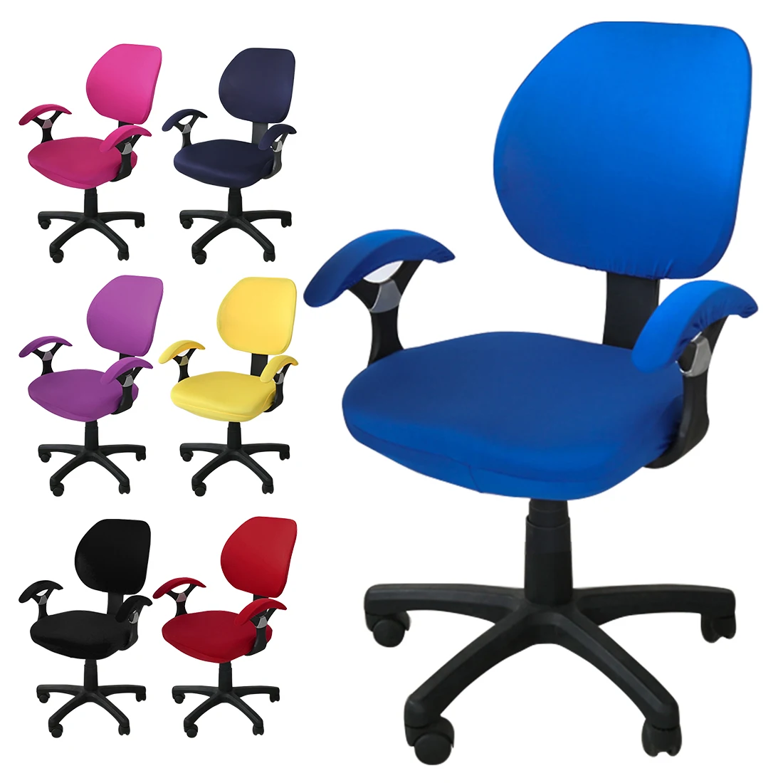 Colorful Elasticity Office Computer Chair Cover Armrest Cover Recouvre Chaise Stretch Rotating Lift Chair Cover Without Chair
Colorful Elasticity Office Computer Chair Cover Armrest Cover Recouvre Chaise Stretch Rotating Lift Chair Cover Without Chair