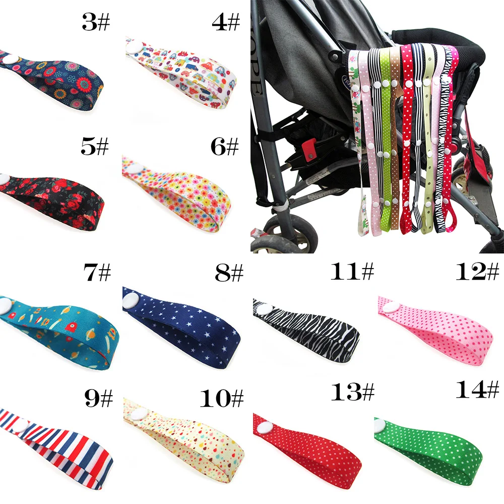 Floral dummy clip toy saver strap pram strap clip harness