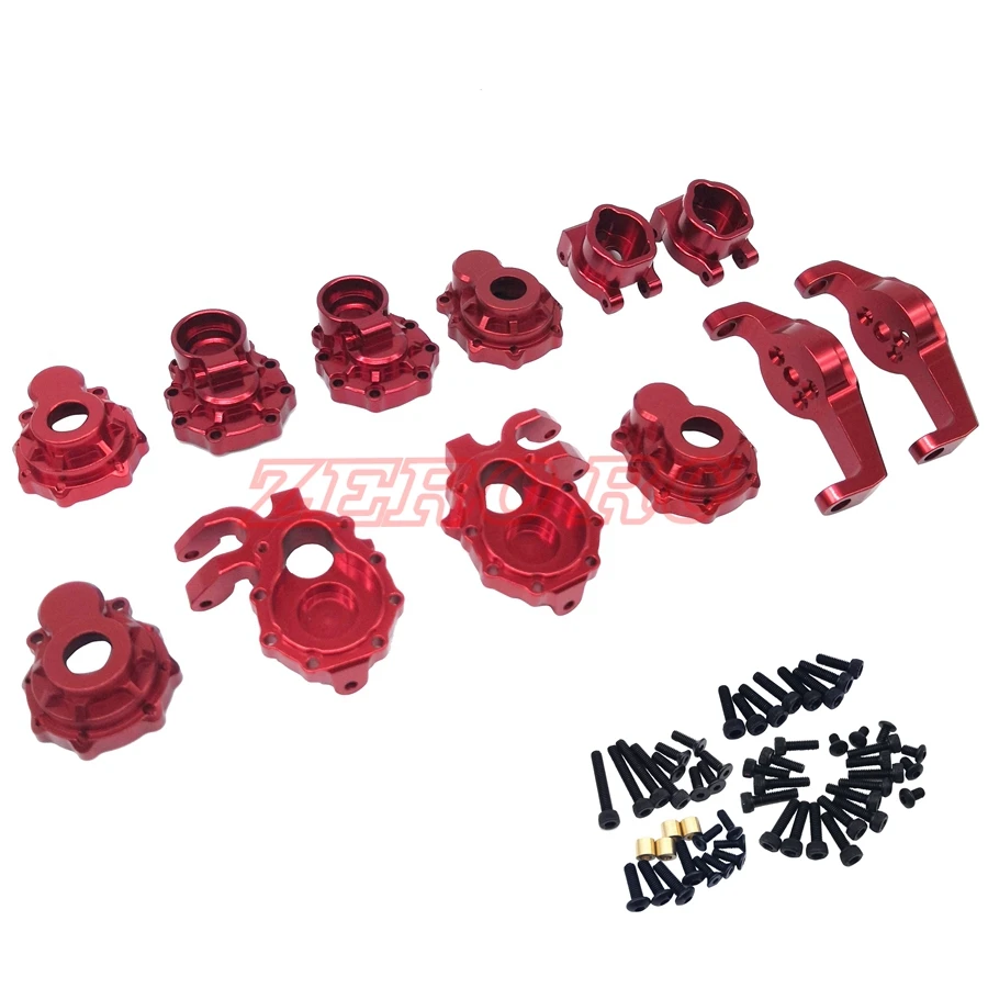TRX4 ALUMINUM CNC Front Rear Steering Knuckle, C Hub, Portal Cover Set (RED) For TRAXXAS TRX-4 T4 RC TRUCK
TRX4 ALUMINUM CNC Front Rear Steering Knuckle, C Hub, Portal Cover Set (RED) For TRAXXAS TRX-4 T4 RC TRUCK