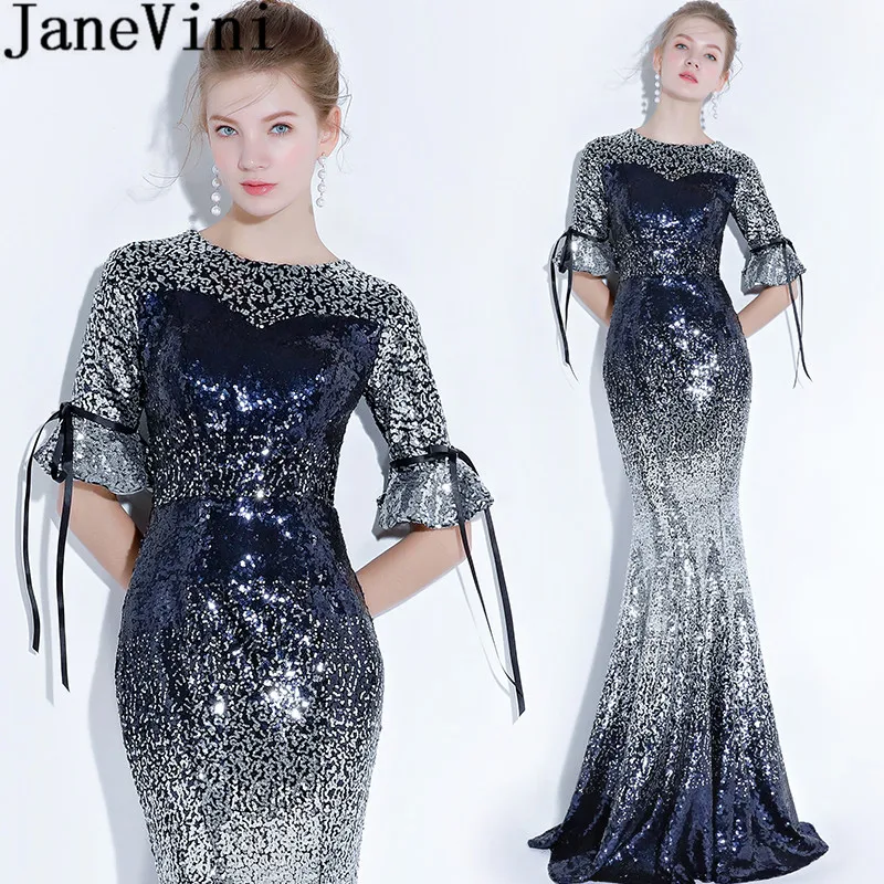 JaneVini Navy Blue Sequins Mother Of Bride Wedding Party Dress Half Sleeves Gradient Mermaid Long Evening Dresses 2019 Formal
JaneVini Navy Blue Sequins Mother Of Bride Wedding Party Dress Half Sleeves Gradient Mermaid Long Evening Dresses 2019 Formal