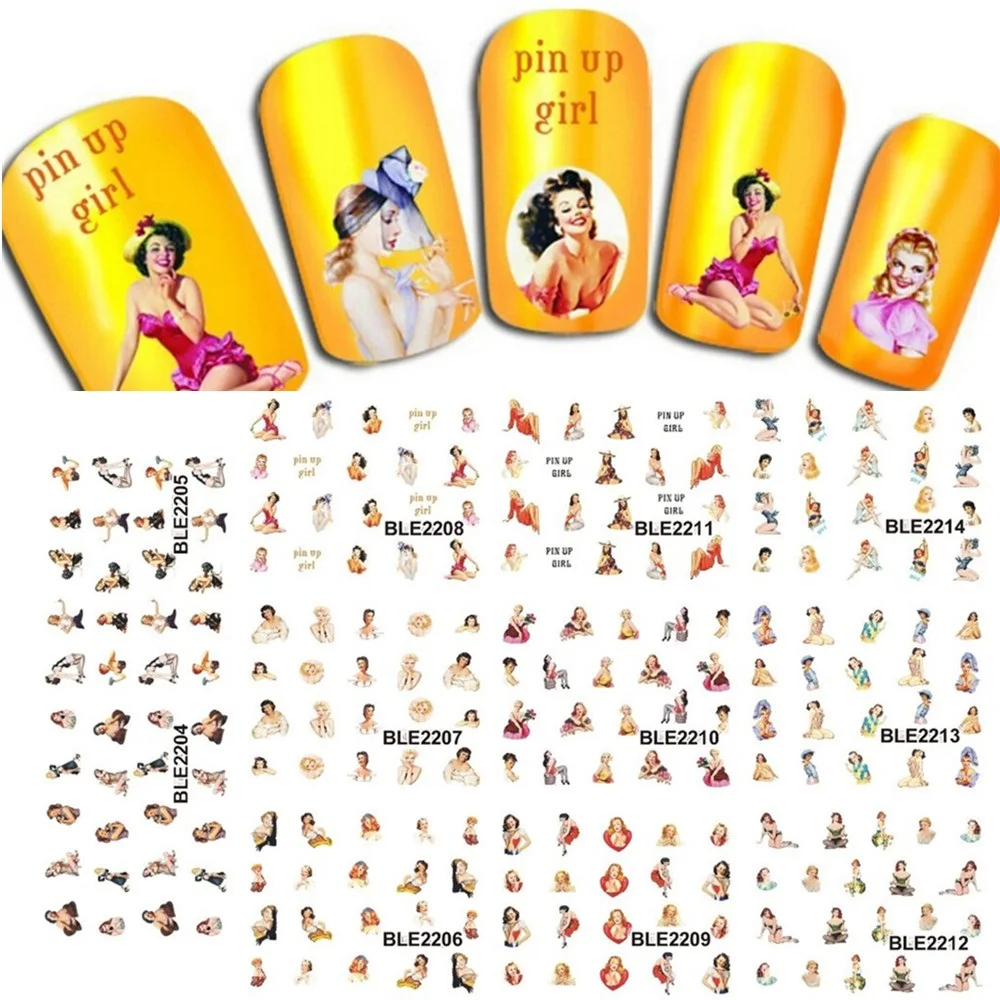 1sets11designs Available Princess Sexy Nail Art Water Stickers Wraps French Tips Watermark Manicure Styling Tools LABLE2204-2214
1sets11designs Available Princess Sexy Nail Art Water Stickers Wraps French Tips Watermark Manicure Styling Tools LABLE2204-2214