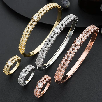 ModemAngel Luxury Fashion Super Shiny Wheat AAA Cubic Zirconia Women Baguette Bracelet Bangle And Ring Set
ModemAngel Luxury Fashion Super Shiny Wheat AAA Cubic Zirconia Women Baguette Bracelet Bangle And Ring Set