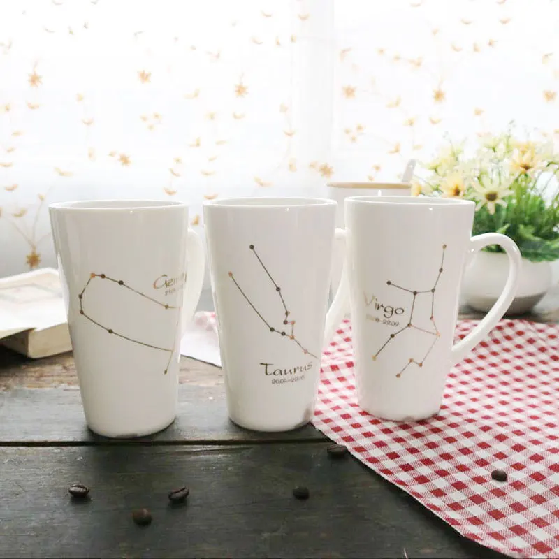 Fashion Coffee Mugs Creative Water Bottle Constellation Zodiac Coffee Cup Ceramic Milk Mug Cups for Tea
Fashion Coffee Mugs Creative Water Bottle Constellation Zodiac Coffee Cup Ceramic Milk Mug Cups for Tea