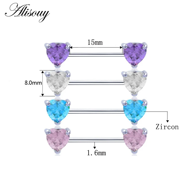Alisouy 1PC Clear Crystal Heart Nipple Ring Nipple Piercing Mamilo Sexy Women Nipple Rings Cover Pircing Body Jewelry
Alisouy 1PC Clear Crystal Heart Nipple Ring Nipple Piercing Mamilo Sexy Women Nipple Rings Cover Pircing Body Jewelry