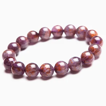 11mm Genuine Natural Titanium Cacoxenite Purple Gold Rutilated Quartz Crystal Clear Round Beads Stretch Bracelet
11mm Genuine Natural Titanium Cacoxenite Purple Gold Rutilated Quartz Crystal Clear Round Beads Stretch Bracelet