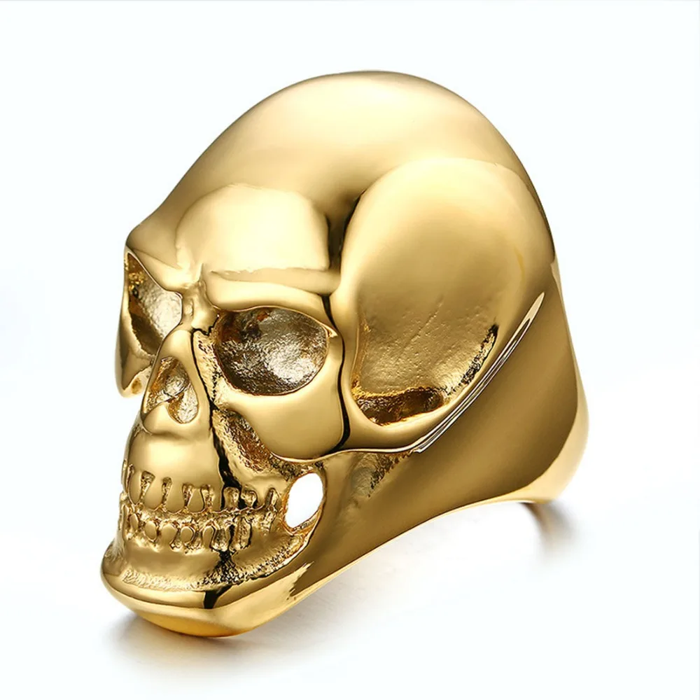 Heavy Huge Gothic Gold Tone Skull Biker Figer Ring 316L Stainless Steel Mens Ring US Sz 7 -15
Heavy Huge Gothic Gold Tone Skull Biker Figer Ring 316L Stainless Steel Mens Ring US Sz 7 -15