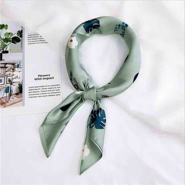 Fashion Green Hair Scarf Women Floral Leaf Print Kerchief Small Bag Scarves Female 70X70cm Square Neckerchief Scarves For Ladies
Fashion Green Hair Scarf Women Floral Leaf Print Kerchief Small Bag Scarves Female 70X70cm Square Neckerchief Scarves For Ladies