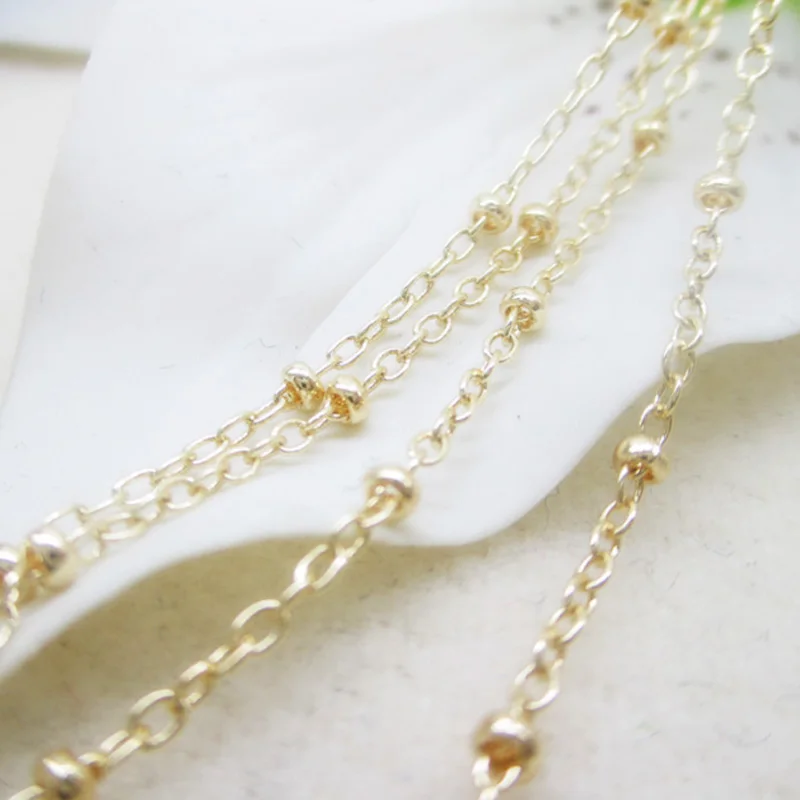 2018 New Rushed Tassel Findings Light Color Chain Spacer Bean Scattered 1.3mm 2meters Diy Jewelry Accessories Wholesale
2018 New Rushed Tassel Findings Light Color Chain Spacer Bean Scattered 1.3mm 2meters Diy Jewelry Accessories Wholesale