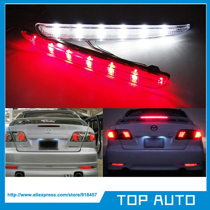 LY014-3 A pair 24SMD CLEAR Lens Rear Bumper Reflector LED Backup Tail Brake Light for Mazda6 Atenza M6
LY014-3 A pair 24SMD CLEAR Lens Rear Bumper Reflector LED Backup Tail Brake Light for Mazda6 Atenza M6