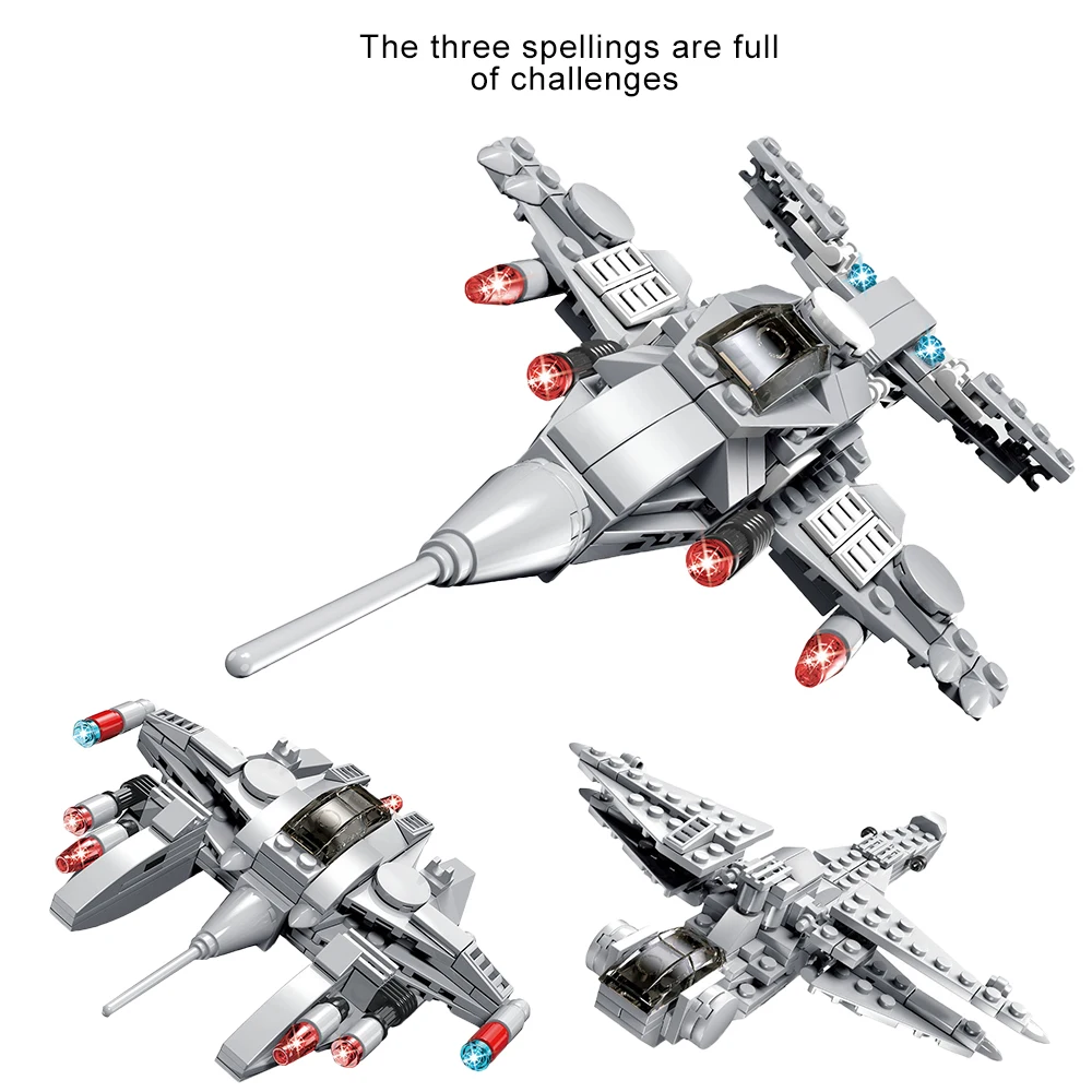 169PCS Building Blocks Military Weapons Plane Model 3 in 1 Assembly Educational Building Bricks for Children Christmas Gift
169PCS Building Blocks Military Weapons Plane Model 3 in 1 Assembly Educational Building Bricks for Children Christmas Gift