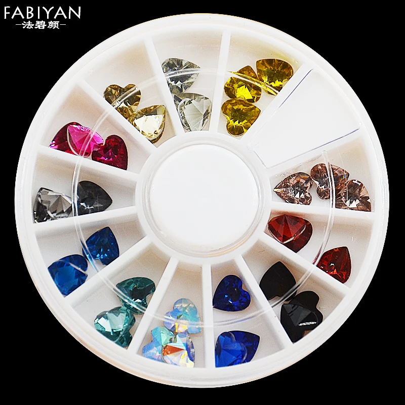12 Color 3D Acrylic Heart Shape Crystal Rhinestone Facet Glitter Gem Nail Art Polish Tips Decoration Wheel Manicure Jewelry Tool
12 Color 3D Acrylic Heart Shape Crystal Rhinestone Facet Glitter Gem Nail Art Polish Tips Decoration Wheel Manicure Jewelry Tool
