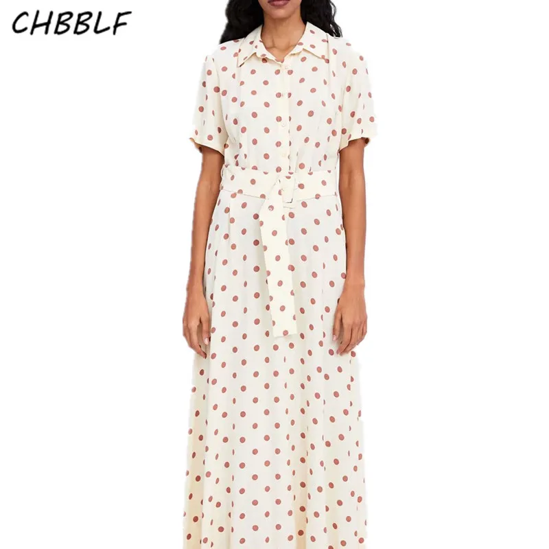 CHBBLF women dot print pink dress short sleeve turn down collar female casual dress pleated sweet vestidos C9613
CHBBLF women dot print pink dress short sleeve turn down collar female casual dress pleated sweet vestidos C9613