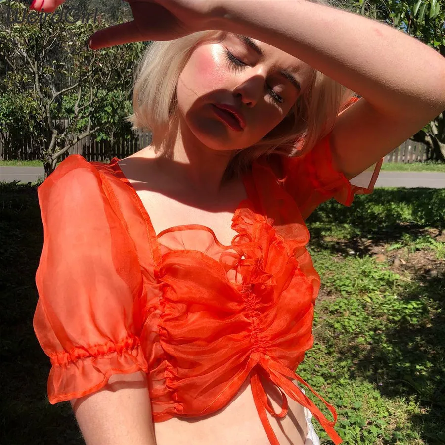 Weirdgirl women transparent sexy t-shirt bow butterfly square neck short sleeve loose cool female tops crop tops summer new 2019
Weirdgirl women transparent sexy t-shirt bow butterfly square neck short sleeve loose cool female tops crop tops summer new 2019