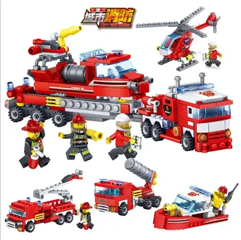 4 In 1 Building Block City Fire Fighter Car Helicopter Boat Model Educational Bricks Kids Toys Gift 348ps
4 In 1 Building Block City Fire Fighter Car Helicopter Boat Model Educational Bricks Kids Toys Gift 348ps