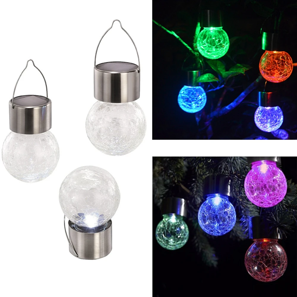 Solar Landscape Glass Decoration Lights 4Pcs