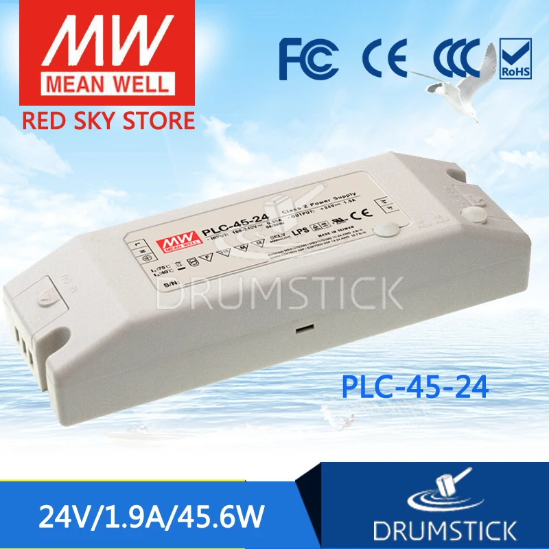 MEAN WELL PLC-45-24 24V 1.9A meanwell PLC-45 24V 45.6W Single Output LED Power Supply
MEAN WELL PLC-45-24 24V 1.9A meanwell PLC-45 24V 45.6W Single Output LED Power Supply
