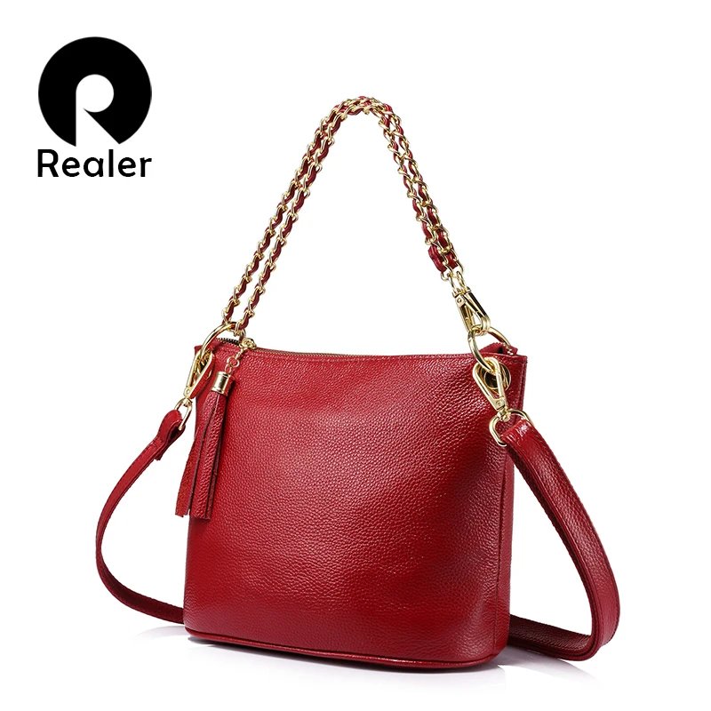 REALER women shoulder bags Genuine Leather female handbags famous brands messenger bags 2018 Black/Red/Purple/Gray
REALER women shoulder bags Genuine Leather female handbags famous brands messenger bags 2018 Black/Red/Purple/Gray